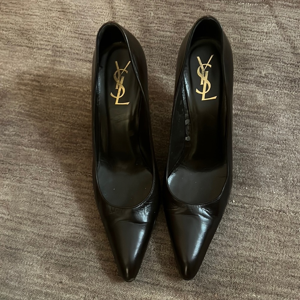 Yves Saint Laurent brown pumps with added rubber soles 3 inch heel size 39